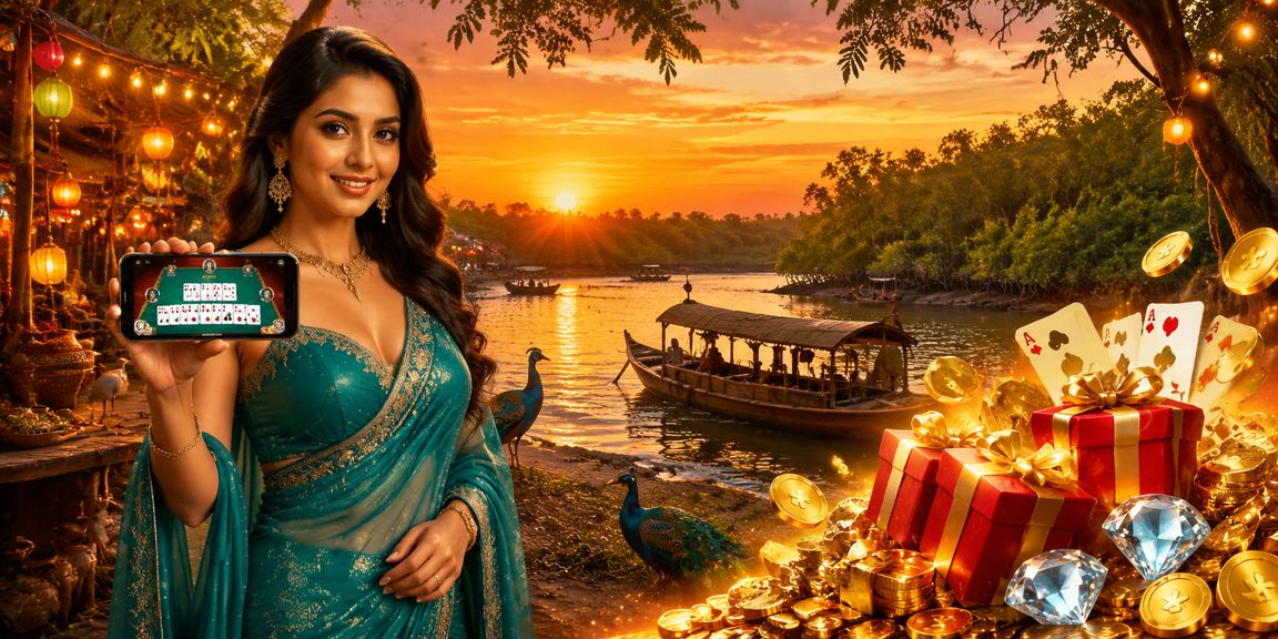 সুন্দরবনের রাতের বাজারে রাম্মি খেলা